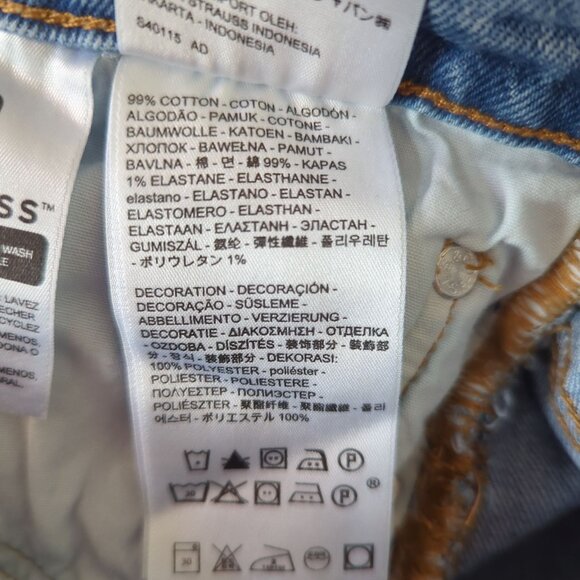 Levi's 501 Skinny Women Embroidered Jeans Del Norte High Waist Sz 31 L 30 - Picture 9 of 16